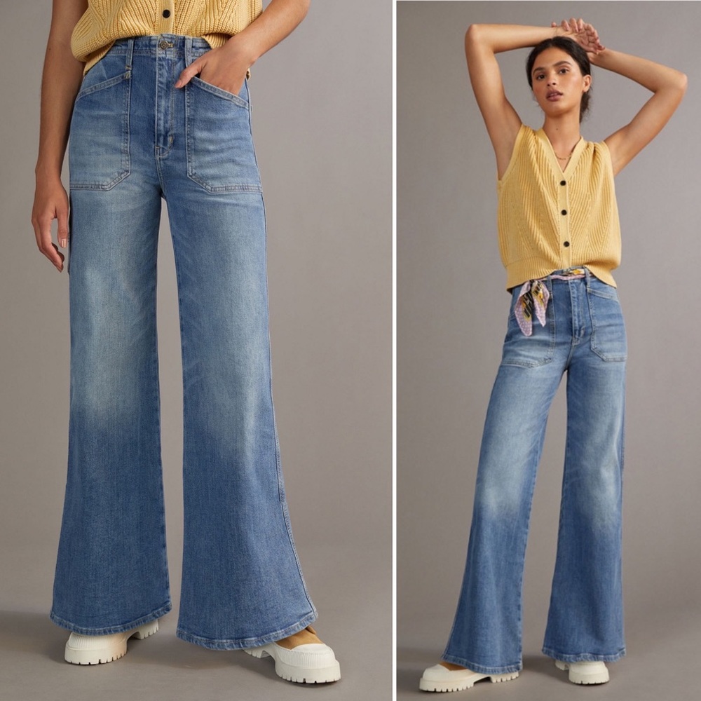 Anthropologie Pilcro the Carpenter Wide Leg Jeans Size 29